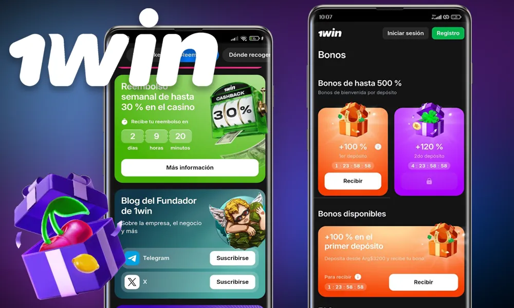 Bonificaciones y promociones en la aplicación 1Win