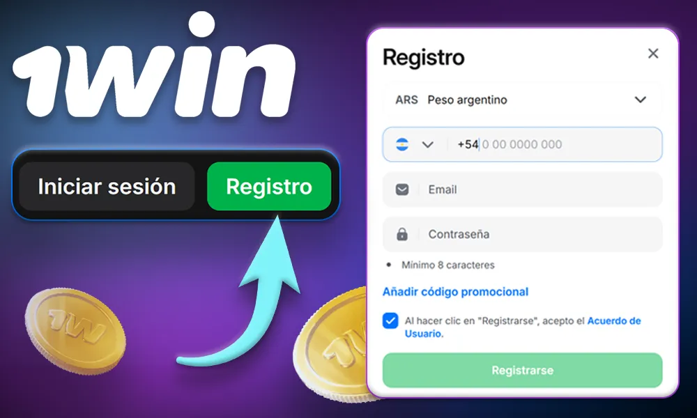 Cómo registrarse en 1win